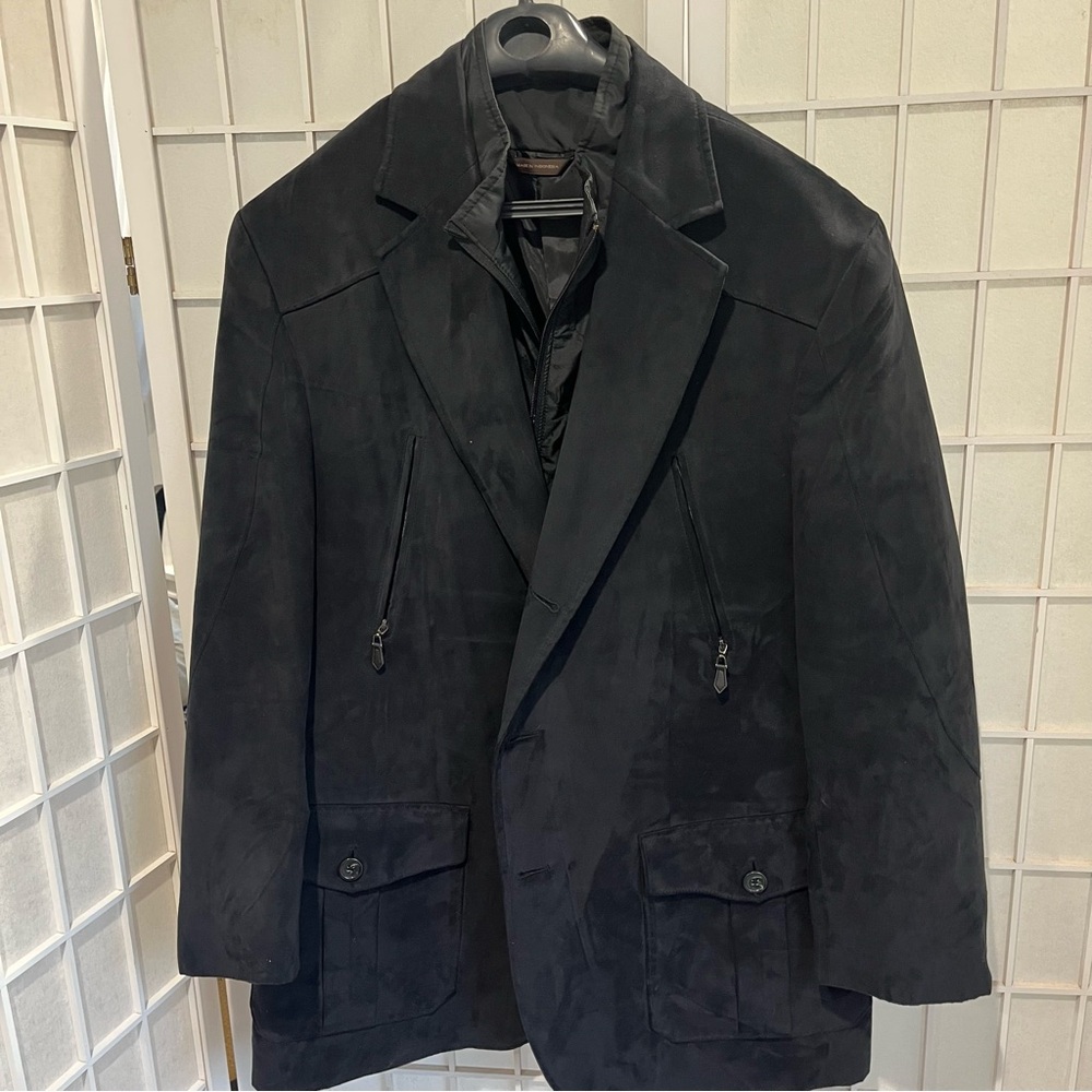 Tasso Elba Men's Black Jacket - Inner Zip